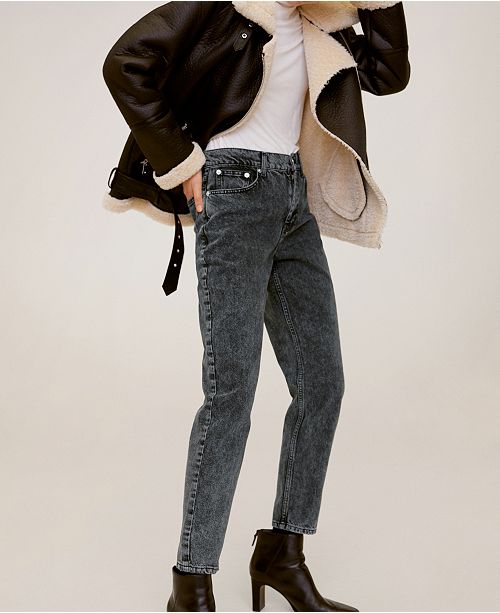mom fit jeans black