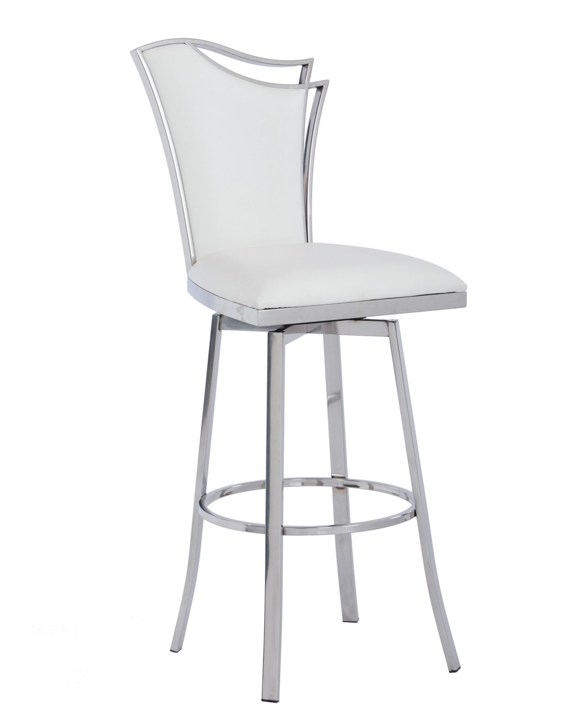 Chintaly Nadia Swivel Barstool with Design Back