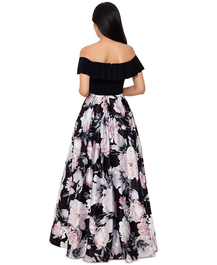 betsy and adam high low ball gown