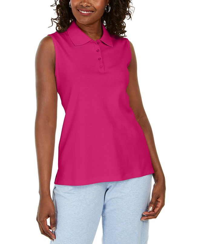 cotton sleeveless polo shirts