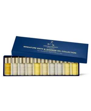 AROMATHERAPY ASSOCIATES MINIATURE BATH AND SHOWER OIL COLLECTION TRAVEL AND GIFT SET OF 10, 3ML EACH