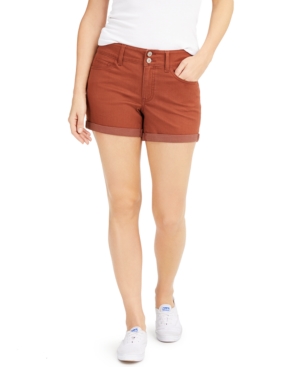 image of Rewash Juniors- Cuffed Colored Denim Shorts