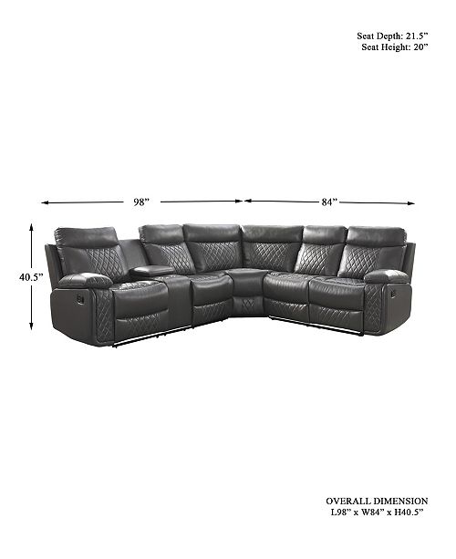 Furniture Mackay 3 Pc Reclining Sectional Sofa Reviews