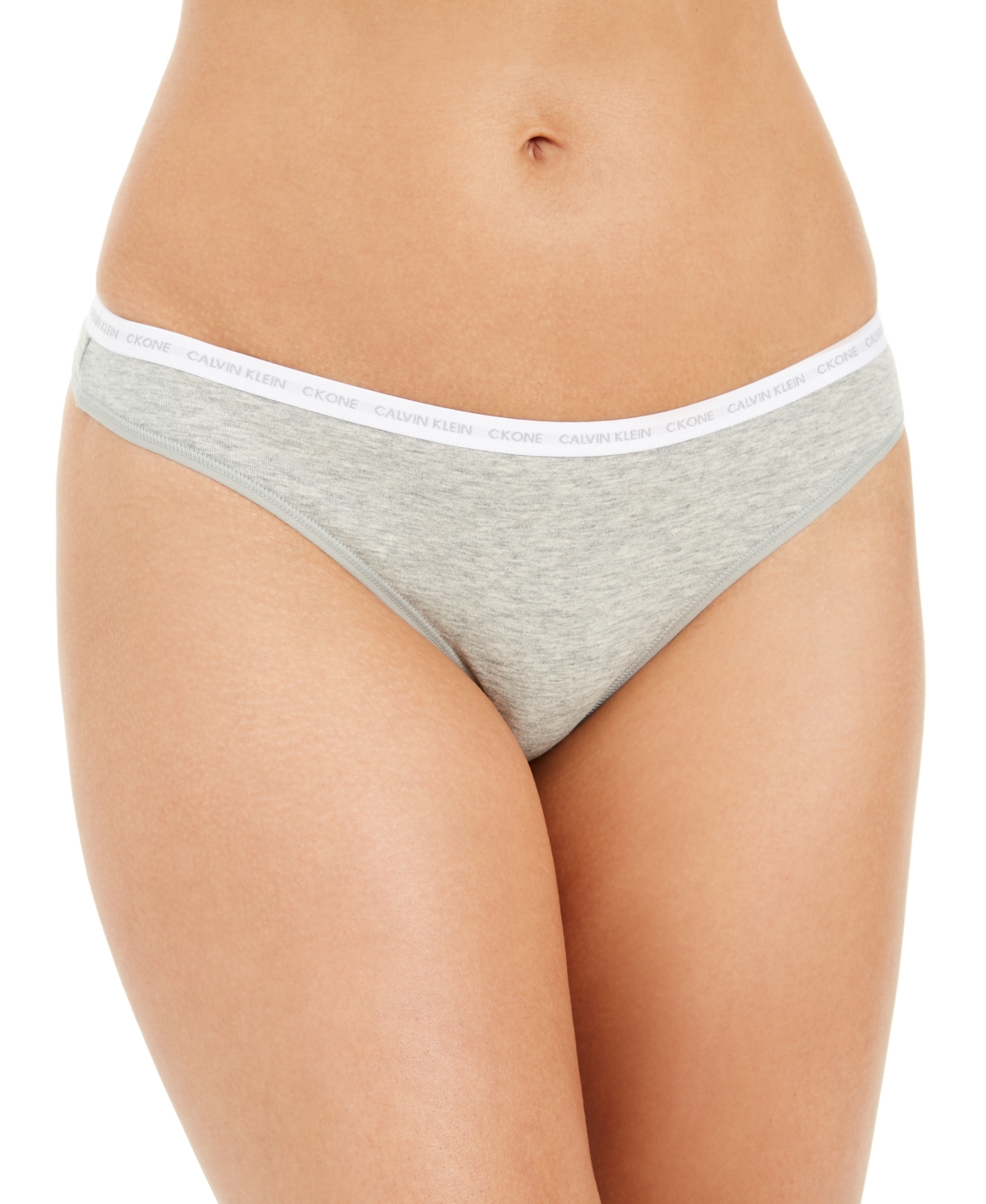 Ck One Cotton Singles Thong Underwear QD3783 - White