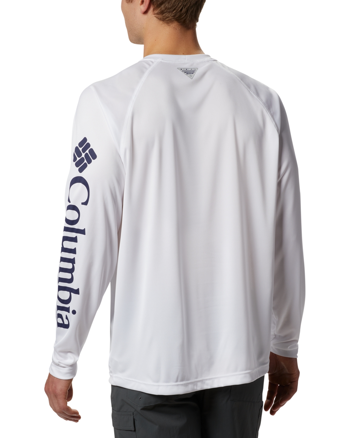Columbia Pfg Men's Terminal Tackle Upf 50 Quick Dry Shirt In White,nightshade Logo