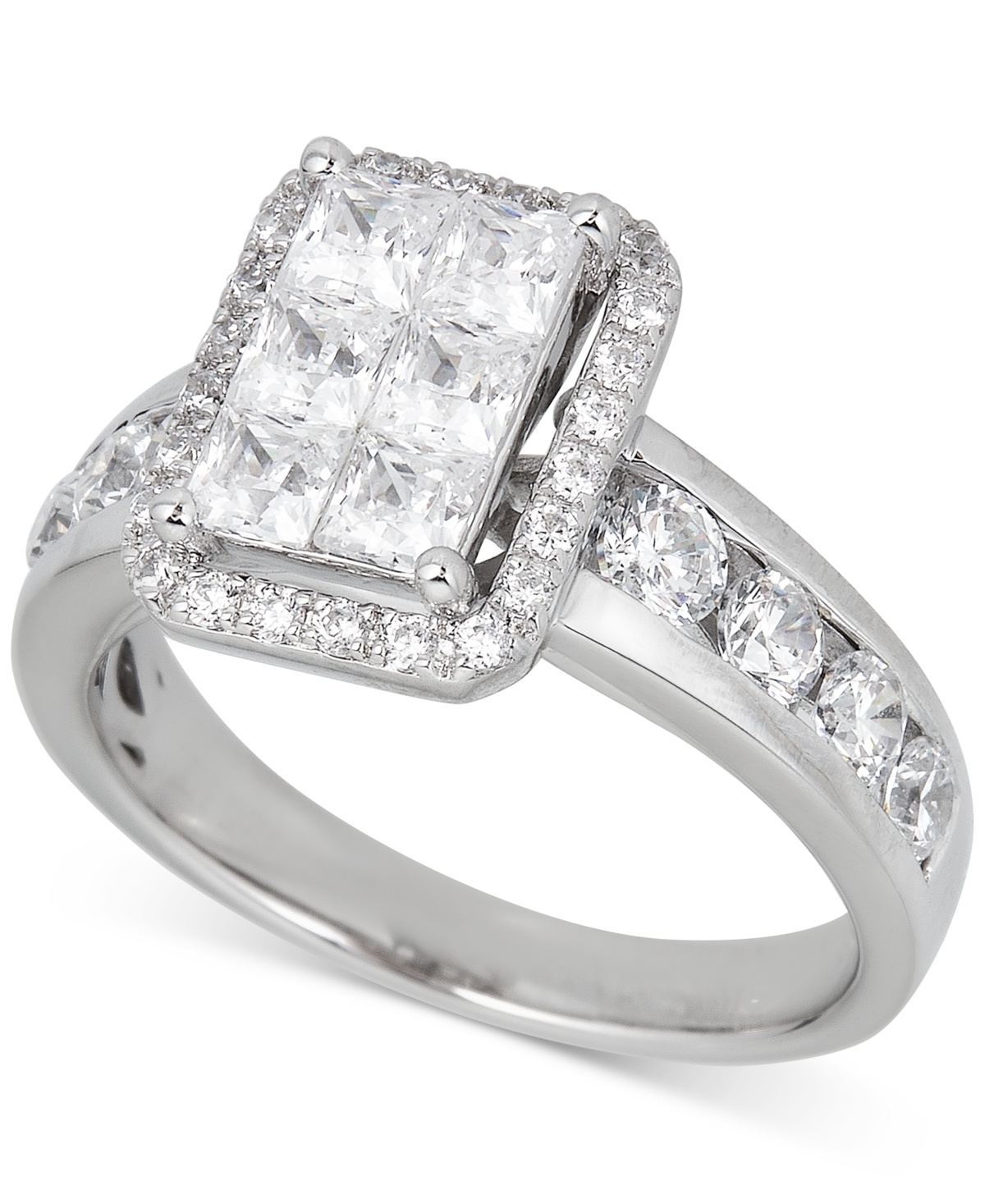 Diamond Princess 3-Pc. Bridal Set (4 ct. t.w.) in 14k White Gold