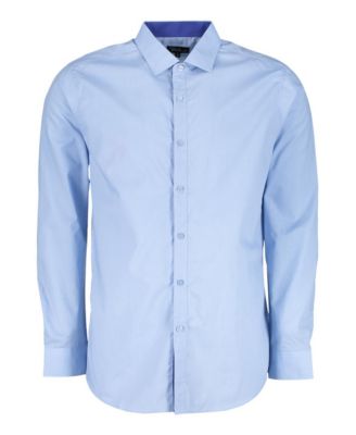 Mens Long Sleeve Solid Slim Fit Dress Shirts