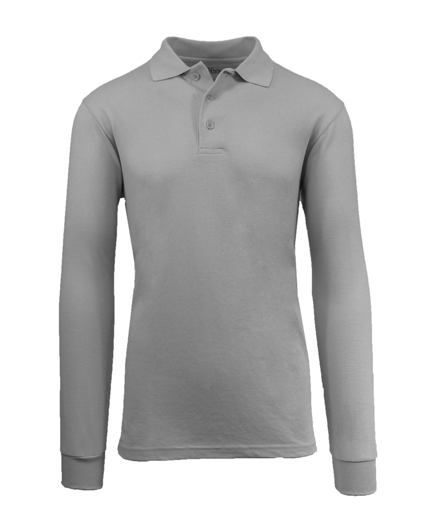 Мужское поло Galaxy By Harvic Long Sleeve Pique Polo Shirt, цвет: Чёрный — фото 4