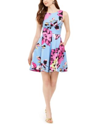 taylor floral fit and flare dress