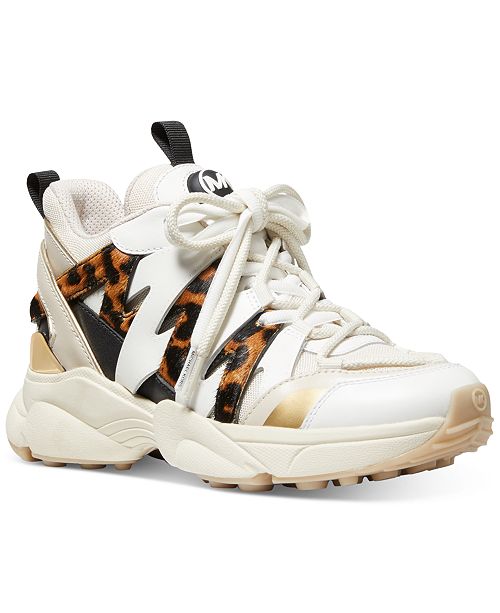 mk hero leather and mesh trainer