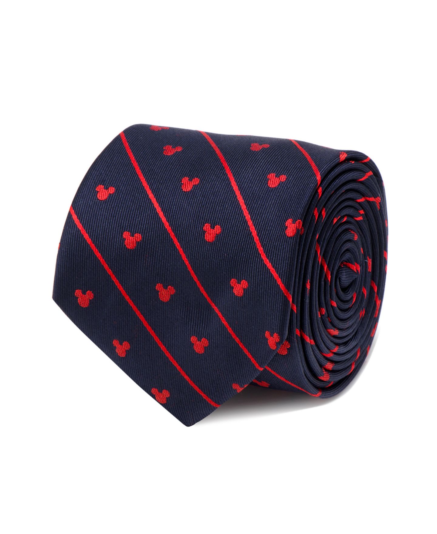 Мужской галстук Disney Mickey Mouse Pinstripe Tie, цвет: Тёмно-синий — фото 1