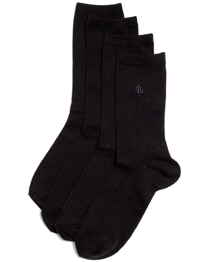 Lauren Ralph Lauren Women's Pindot Super Soft Trouser 2 Pack Socks &  Reviews - Shop Socks - Women - Macy's
