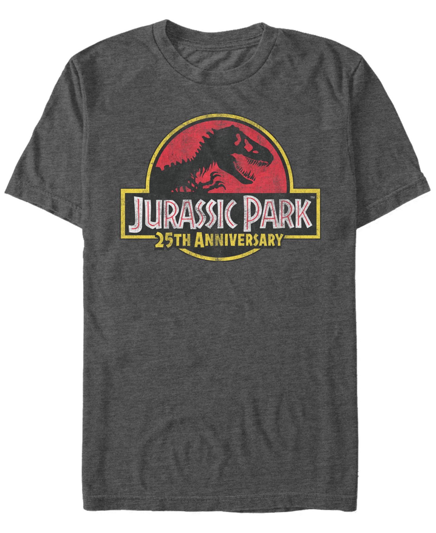 Мужская футболка Fifth Sun Jurassic Park 25th Anniversary Logo Short Sleeve, цвет: Угольный — фото 1