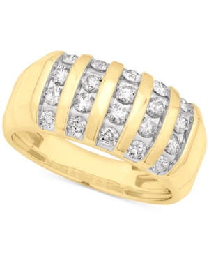 image of Men-s Diamond Multi-Row Ring (1 ct. t.w.) in 10k Gold