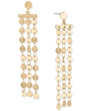 image of Rachel Rachel Roy Gold-Tone Disc Chain Linear Earrings