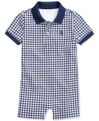 Ralph Lauren Baby Boys Gingham Cotton Polo Shortall Macy s