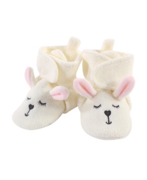 image of Hudson Baby Baby Toddler Girls Modern Bunny Cozy Fleece Booties