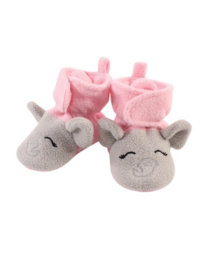 Hudson Baby Baby Girls Elephant Cozy Fleece Booties