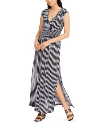 INC International Concepts INC Striped Smocked-Waist Maxi Dress ...