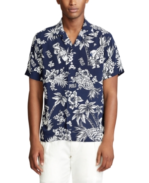 Polo Ralph Lauren Men's Custom-Fit Tropical Bear Shirt