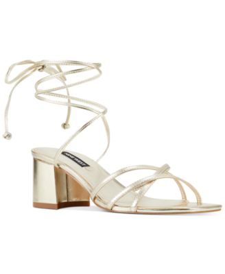 nine west tie up heels