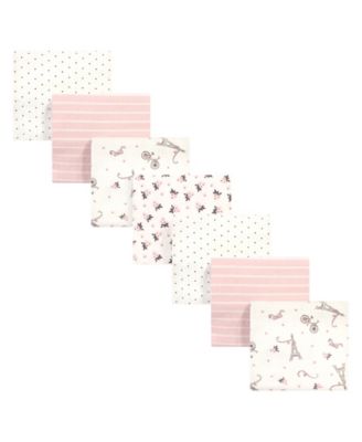 Girls Seven-Count Cotton Flannel Receiving Blankets