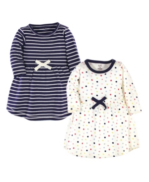 Touched by Nature Baby Girls Colorful Dot Long-Sleeve Dresses Pack of 2