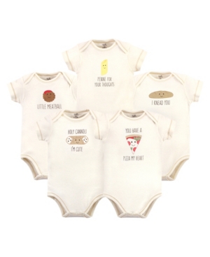 Touched by Nature Baby Girls and Boys Pizza Bodysuits Pack of 5