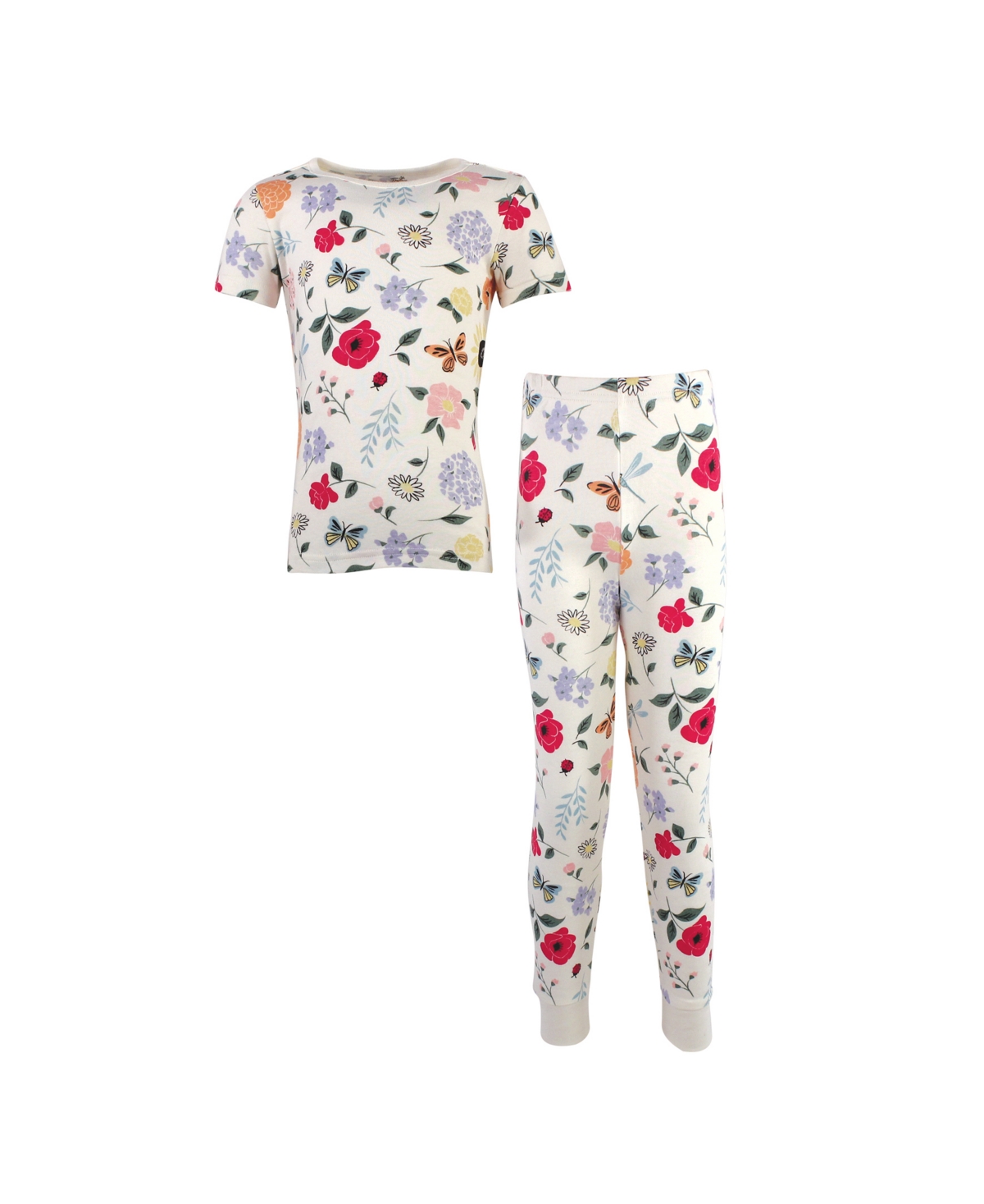 Touched by Nature Toddler Girls Snug Natural Cotton Sleepwear Set