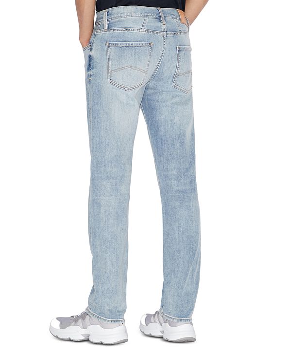 AX Armani Exchange Men's Straight Fit Ripped Jeans & Reviews Jeans