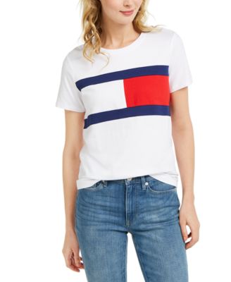 tommy flag logo t shirt