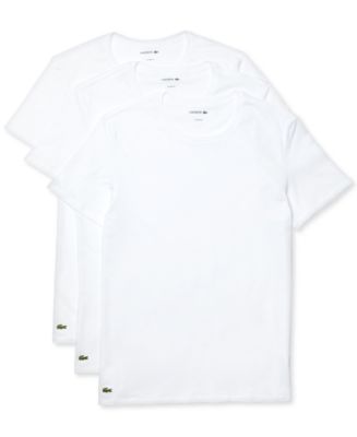 melodramatiske renhed følelsesmæssig Lacoste Men's Essential Cotton Crew Neck Regular Fit Undershirt Set, 3-Piece  - Macy's