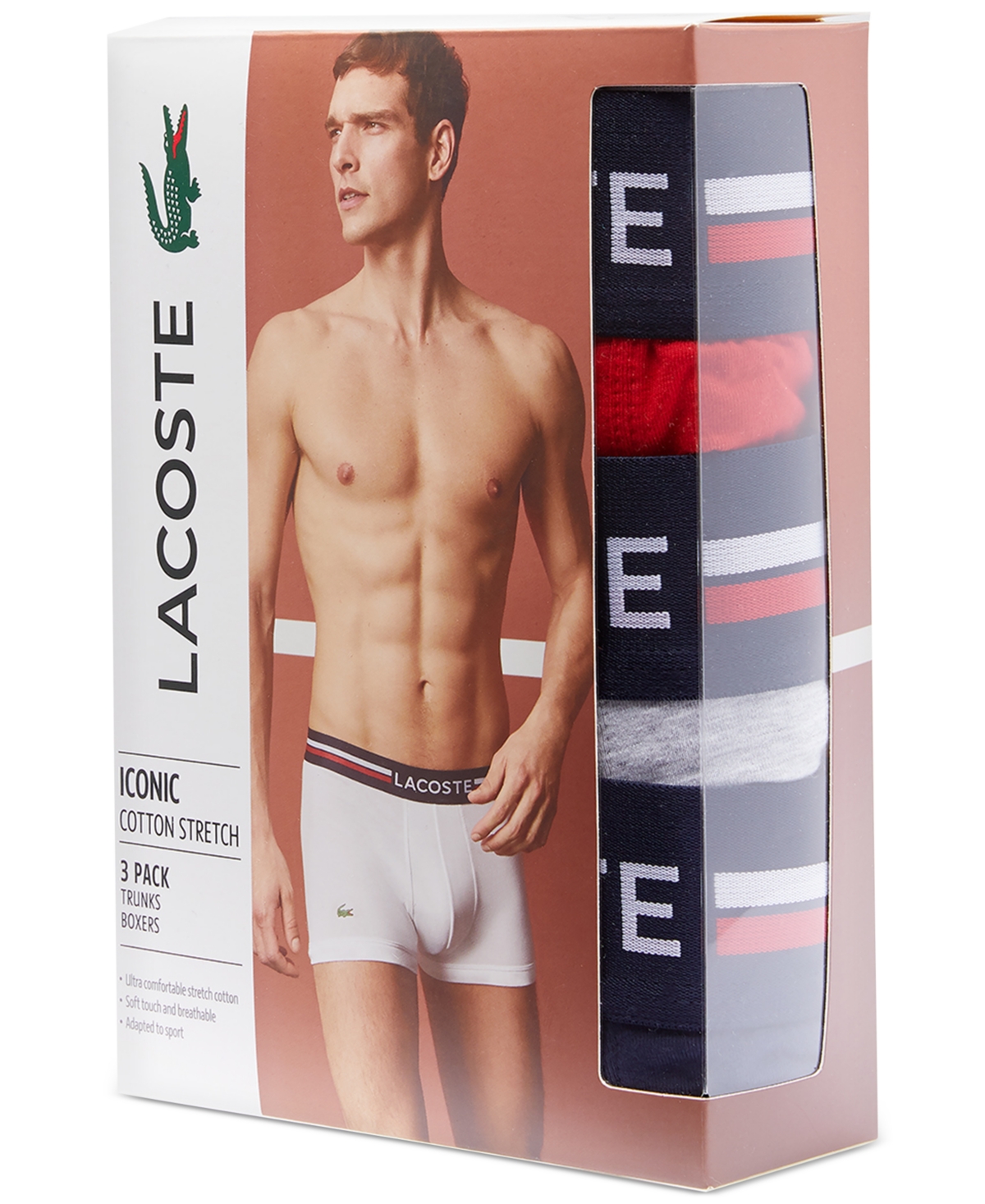 Men's Trunk, Pack of 3 - Silver-Tone Chine
