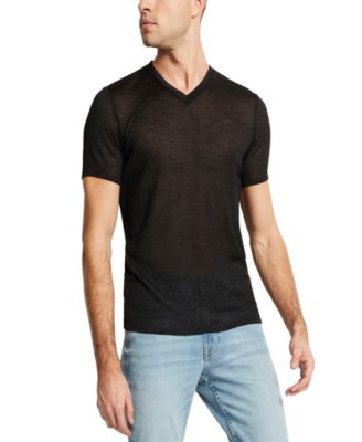 guess v neck t shirt mens