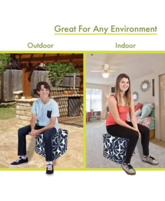 Pentation Ottoman Pouf Cube 17" x 17"