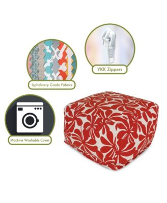 Plantation Ottoman Square Pouf 27" x 17"