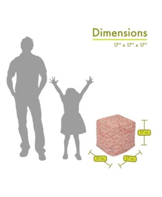 Charlie Ottoman Pouf Cube 17" x 17"