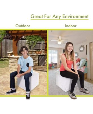 Wales Ottoman Pouf Cube 17" x 17"