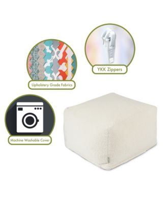 Sherpa Ottoman Square Pouf 27" x 17"