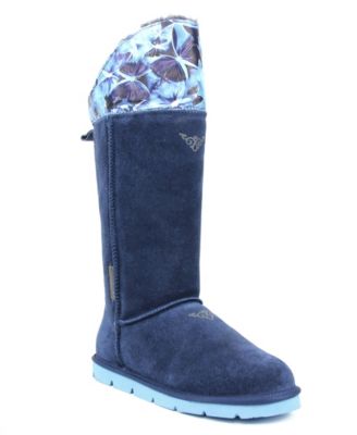 blue wide calf boots