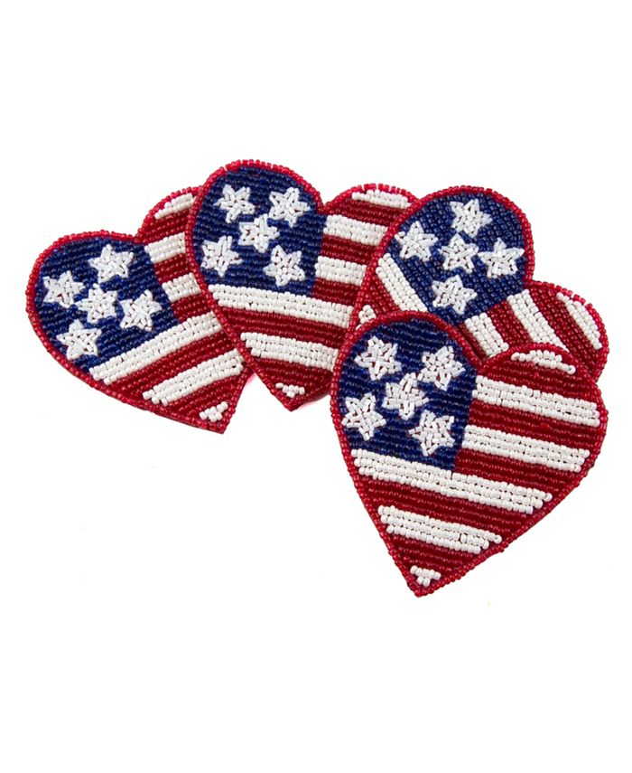 Thirstystone Beaded Flag Heart Coasters Macy's