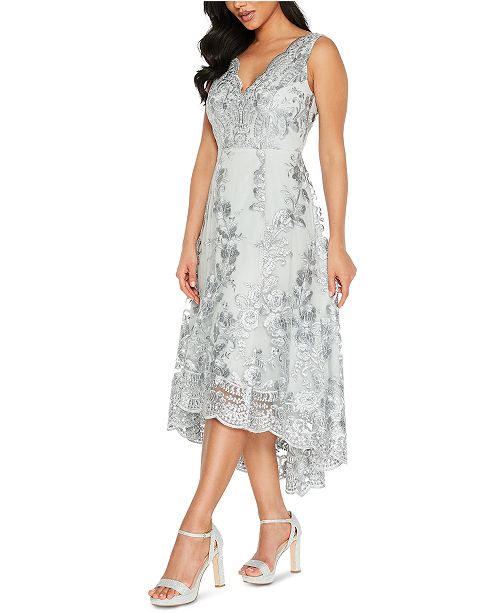 Quiz Embroidered Lace Hem Dress Reviews Dresses Juniors Macy S