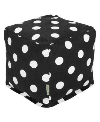 Large Polka Dot Ottoman Pouf Cube 17" x 17"