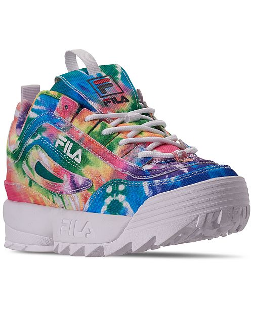 Fila Big Girls Disruptor Ii Tie Dye Casual Sneakers From Finish Line Reviews Finish Line Athletic Shoes Kids Macy S