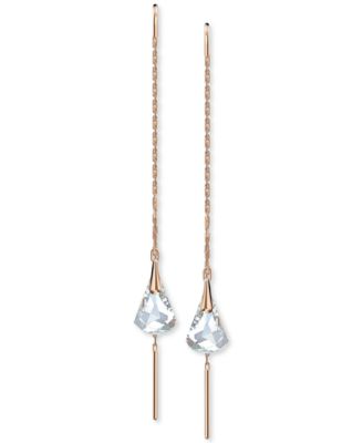Swarovski - Gold-Tone Crystal Threader Earrings