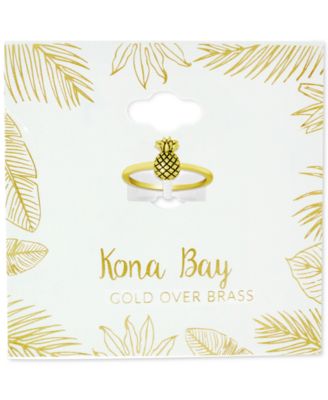 Pineapple Ring in Gold-Plate