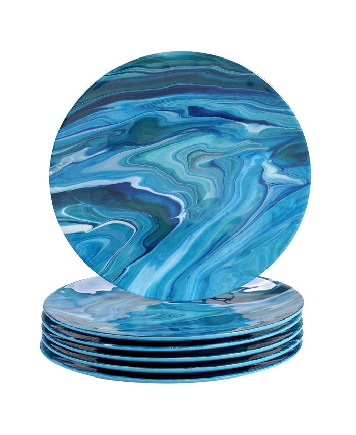 Certified International Fluidity Melamine 6Pc. Dinner Plates Macy's