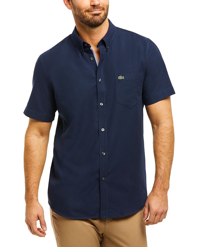 Lacoste Men's Oxford Shirt & Reviews - Casual Button-Down Shirts - Men ...
