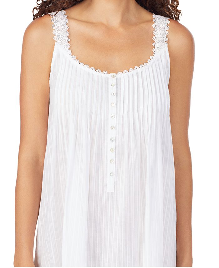 Eileen West Cotton Dobby Stripe Nightgown - Macy's