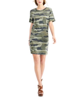 camouflage shirt dress